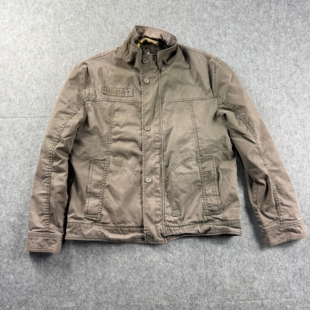 CAMEL ACTIVE Mens Military Windbreaker Jacket UK 46 S Brown Cotton